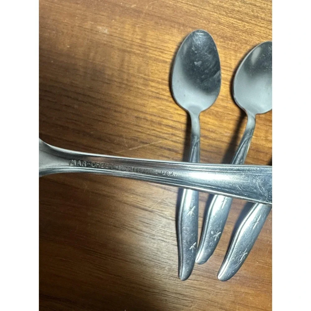 Tablespoon CITATION Mid Century Atomic Star Mar Crest Stainless Steel Flatware 4